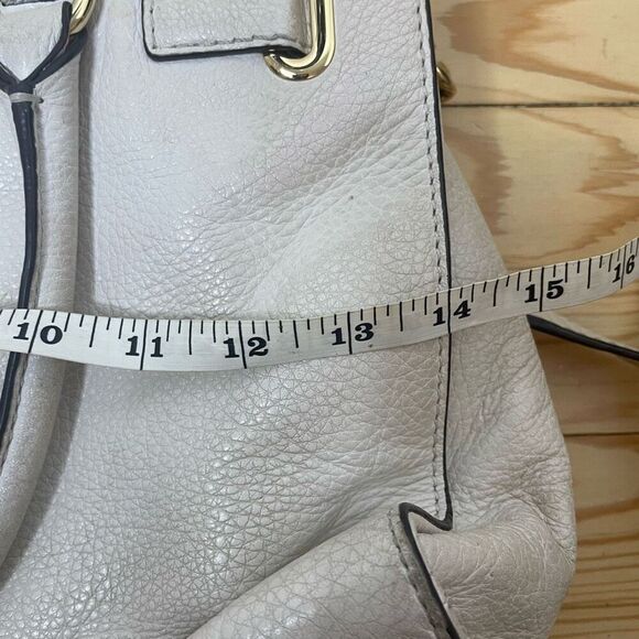 Michael Michael Kors MK Off White Leather East West Hamilton Tote Cream Shoulder - Picture 5 of 13